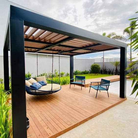 جلسات خارجية بديل الخشب، الكسان والحديد